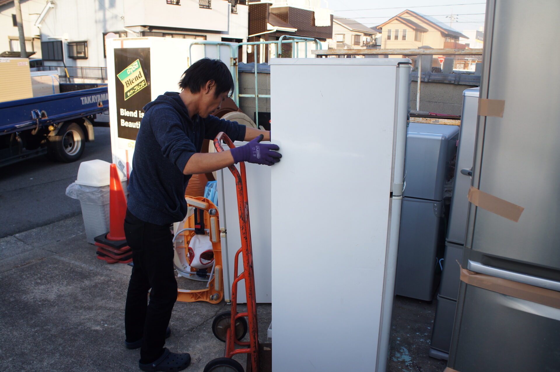 不用品回収の様子