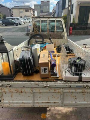 春日井市で行った小型家電・キャリーバッグ・水槽回収の不用品回収事例